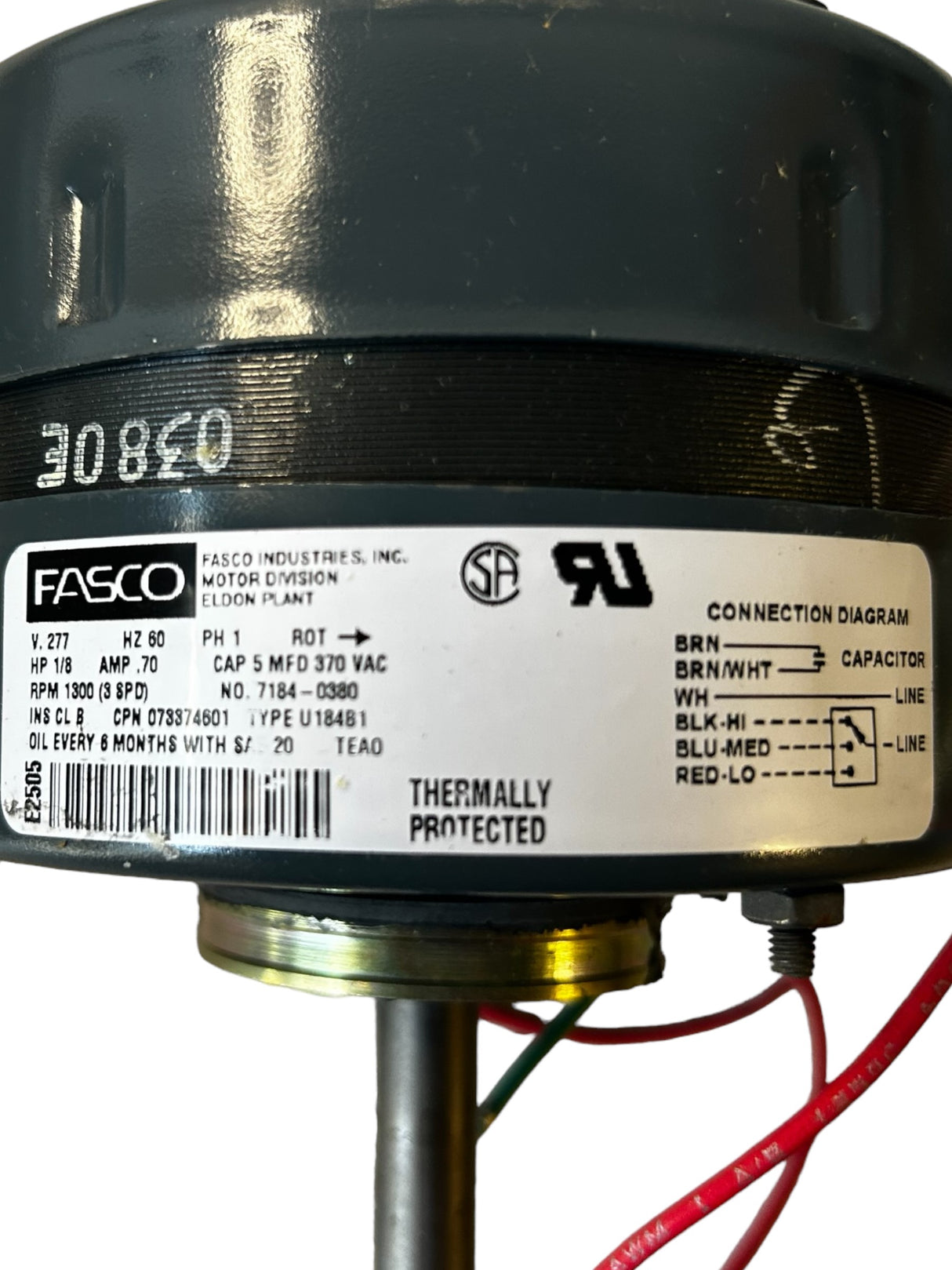 FASCO, 7184-0380, MCQUAY, 073374601, 1/8HP, MOTOR - NEW IN BOX - FreemanLiquidators - [product_description]