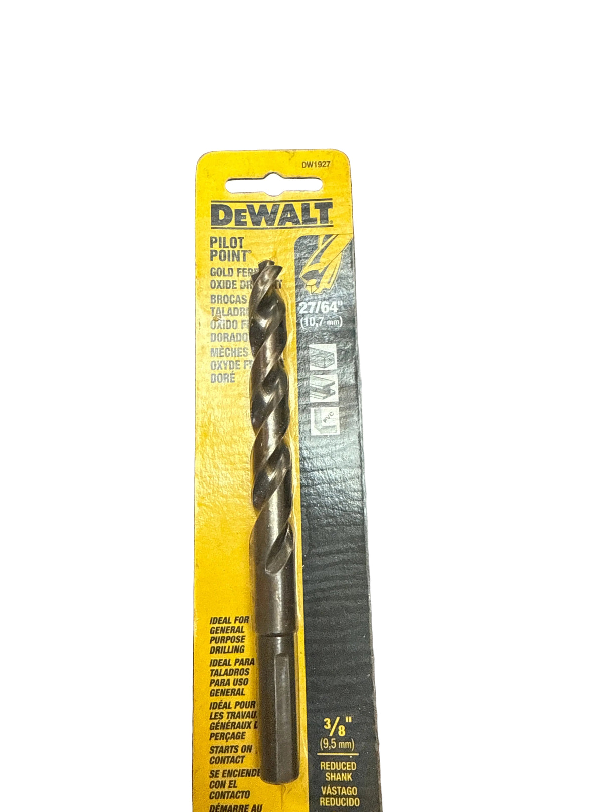 Dewalt 27/64” drill bit pilot point