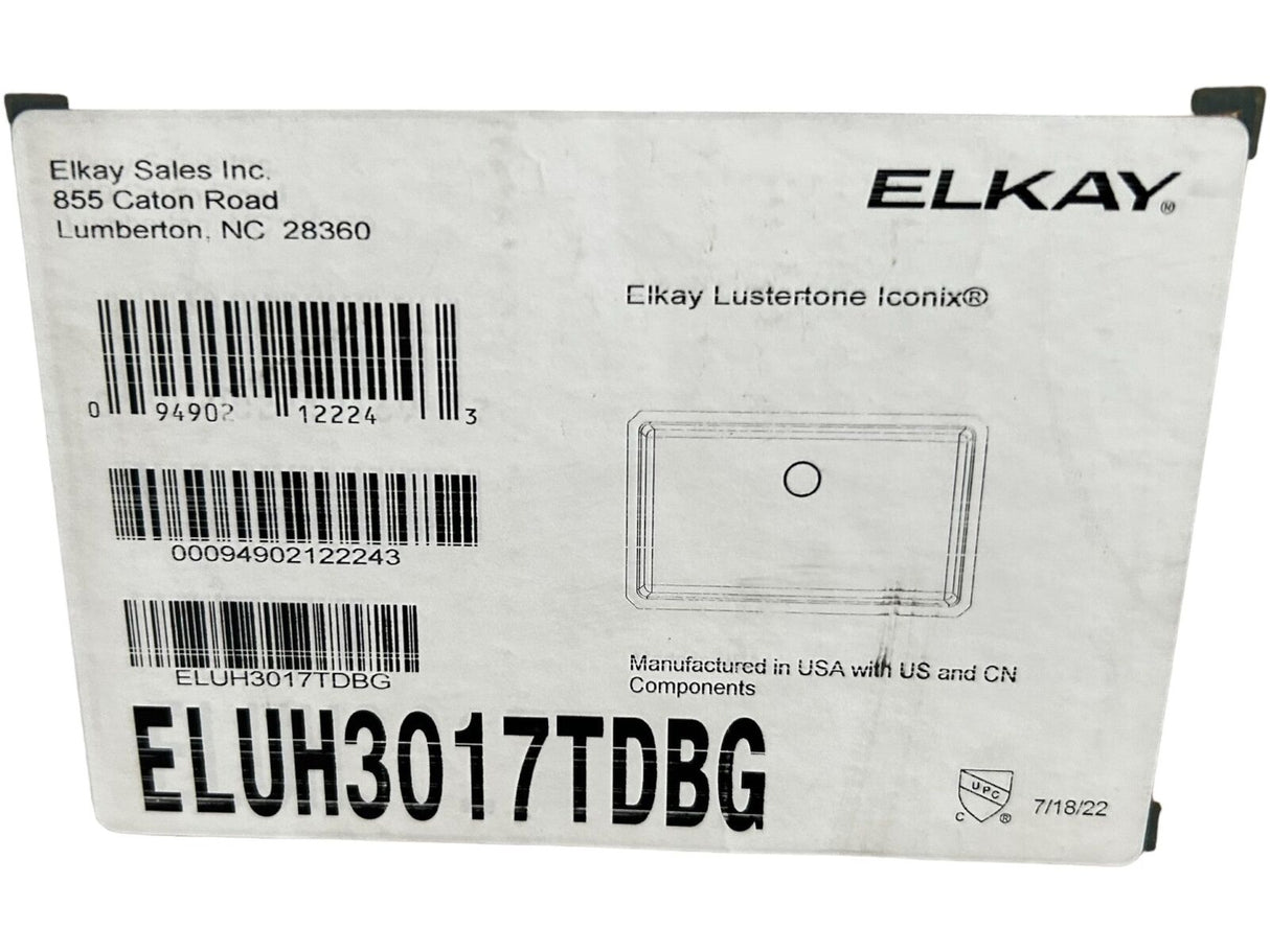 Elkay, ELUH3017TDBG, Lustertone, Iconix, Single Bowl, Undermount, Kitchen Sink K - Freeman Liquidators - [product_description]