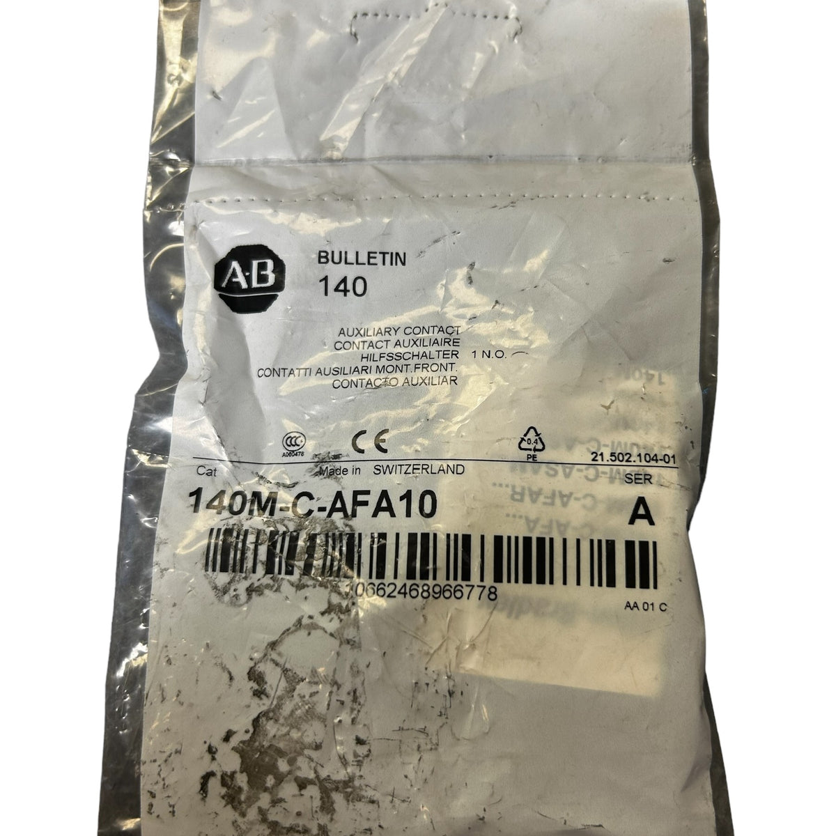 Allen-Bradley, 140M-C-AFA10, Internal Auxiliary Contact - NEW IN ORIGI ...