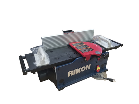 RIKON Power Tools 8  Benchtop Jointer with Helical Style carbide Cutter Head & SP Coated Aluminum Table.