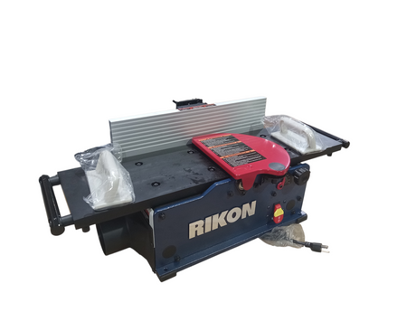 RIKON Power Tools 8  Benchtop Jointer with Helical Style carbide Cutter Head & SP Coated Aluminum Table.