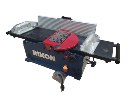 RIKON Power Tools 8  Benchtop Jointer with Helical Style carbide Cutter Head & SP Coated Aluminum Table.