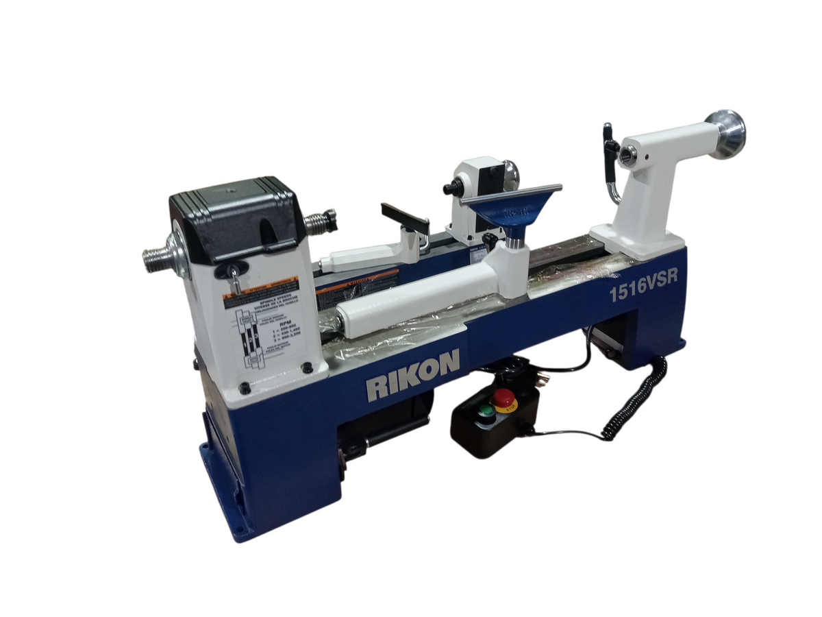 Rikon 12 Inch X 16-1/2 Inch Vsr Midi Lathe With 4-Jaw Chuck