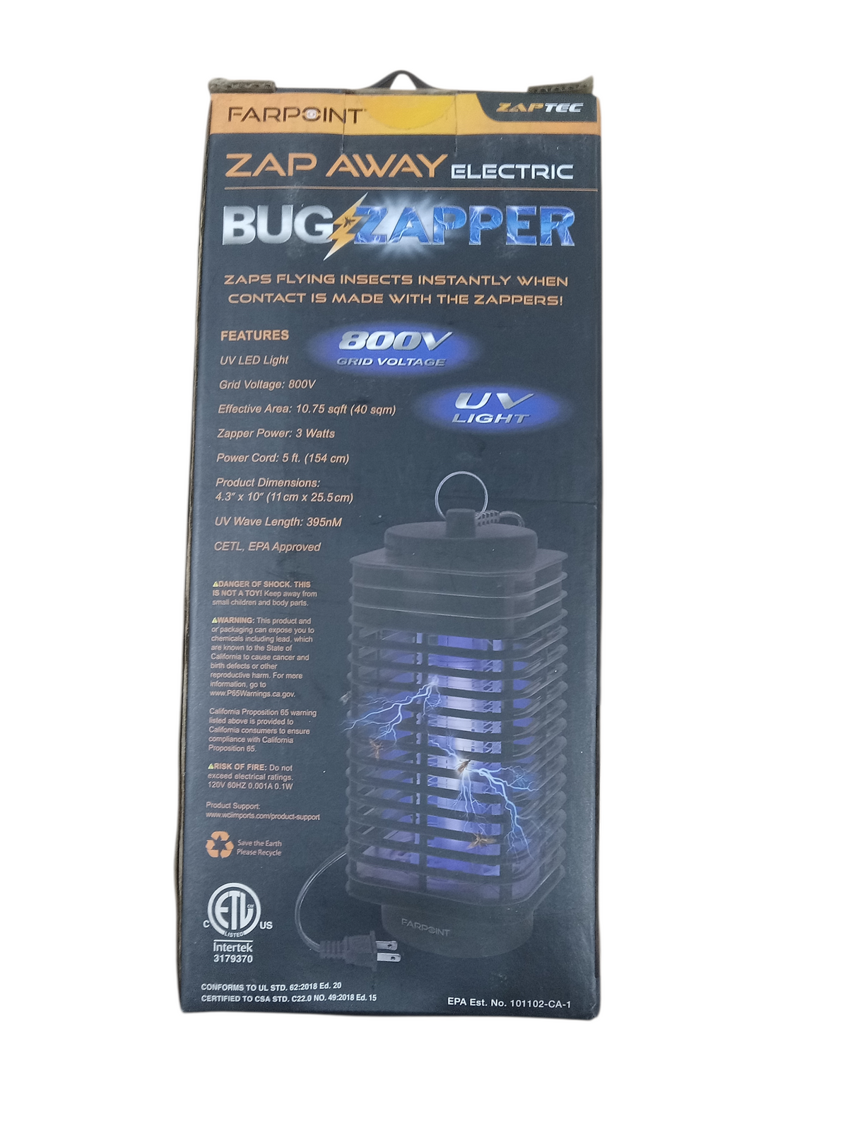 FAIRPOINT Zap Away Electric Bug Zapper