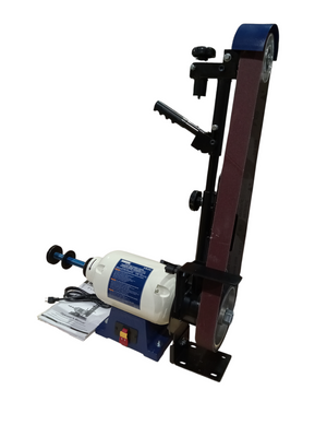 RIKON 2"x72" Knife Belt Sander/Buffer | Excellent for a wide variety of applications including sanding, grinding and making knives with 1 HP Motor and Adjustable Sanding Belt Arm (B09HRD5BQM)