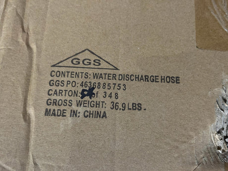 Water Discharge Hose, 4 in Hose Inside Dia., 50 ft Hose Lg, 125 psi, White, 4 in x 4 in Fitting Size - FreemanLiquidators - [product_description]