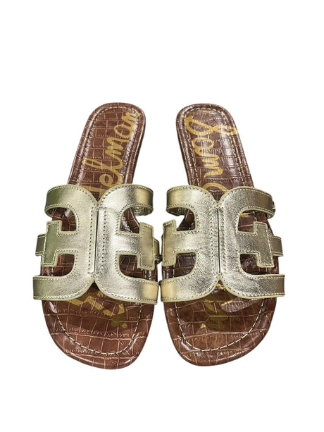 Sam Edelman, Women's, Bay Slide, Sandal, Gold, Size 8.5 - Women's Shoes - Freeman Liquidators - [product_description]