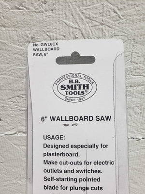 (12 - Pack) H.B. Smith GWL6CX Wall Board Saw, 6" - 1696-5992 - FreemanLiquidators