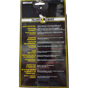 Yellow Jacket In‑Line GFCI — 2 ft. 12/3 SJTW Cord with Lighted Receptacle, Yellow - Image 2