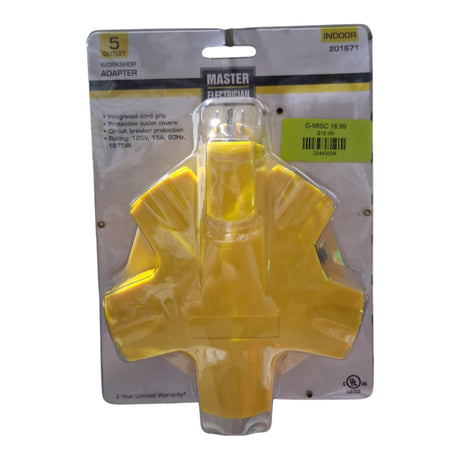 KAB ENTERPRISE CT-043 ME ME YEL 5Out Ind Adapter, Yellow - Image 1