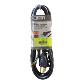 Master Electronics Master Electrician 09706ME 6 ft. Black Power Supply Replacement Cord - Image 1