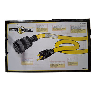 Yellow Jacket 100 ft. 12/3 SJTW Outdoor Heavy‑Duty Lock Jaw Extension Cord - Image 2