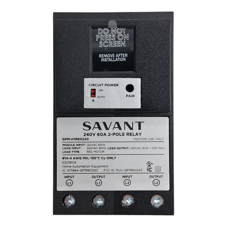SAVANT 1" 240V 6A 2 POLE RELAY W/ CURRENT TRANSFORMER PIGTAIL GPM-H1R60240-21 - Image 2