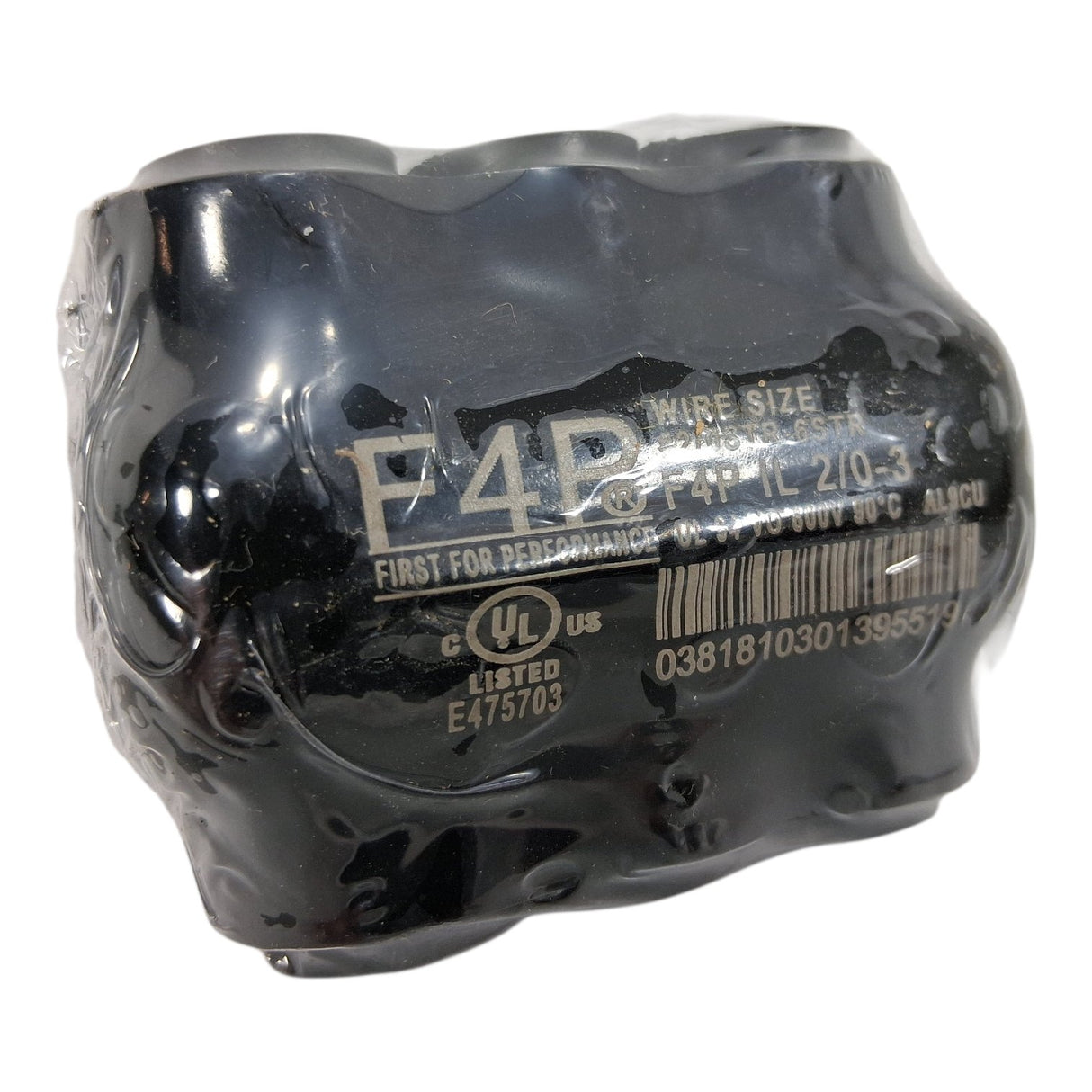 F4P IL2/0‑3 — 2/0 AWG 3‑Port Dual‑Entry UV‑Black Aluminum Lug - Image 2