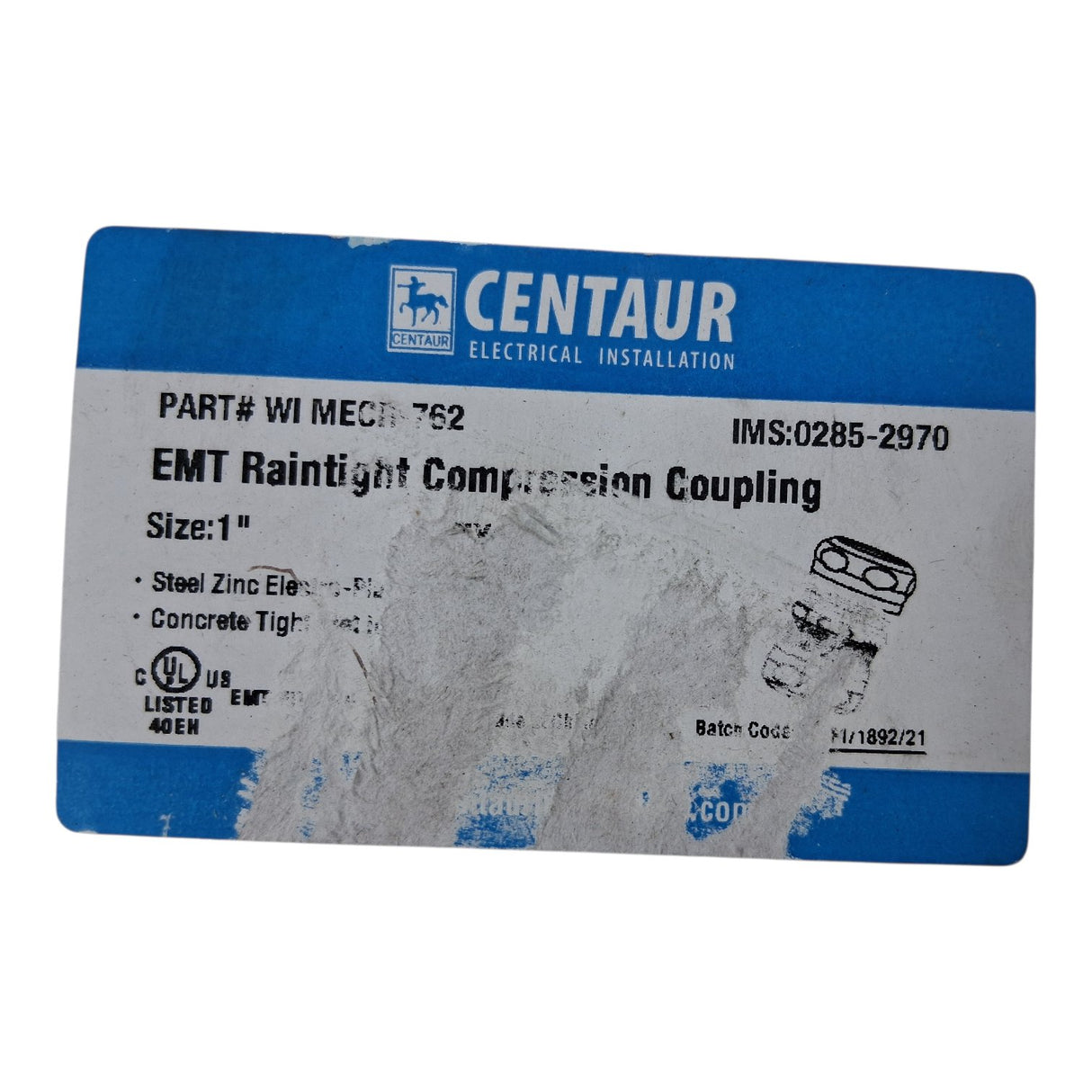 Centaur WI MECR‑762 — 1" Raintight EMT Compression Coupling (20‑Pack) - Image 1
