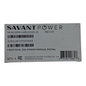 SAVANT 1" DUAL20A POWER MODULE, PIGTAIL - Image 1