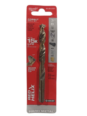 Milwaukee 48-89-2321 Drill Bit  3/8 in Dia  5-1/8 in OAL  Jobber Bit  Twist Flute  3-Flute  3/8 in D - Image 1