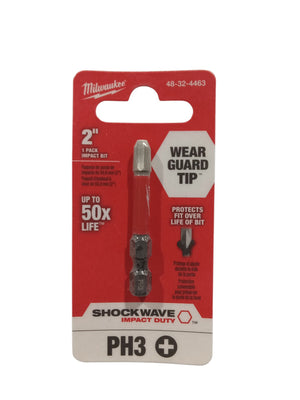 MILWAUKEE ELECTRIC TOOL 48-32-4463 Shockwave 2" Power Bit Phillips #3 - Image 1