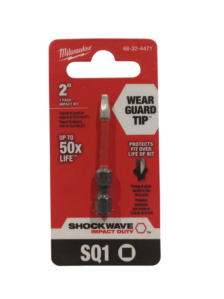MILWAUKEE ELEC TOOL 48-32-4471 2" #1 SQ Power Bit - Image 1