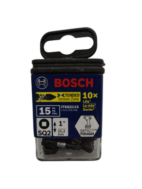 Bosch ITSQ2115 Impact Tough Insert Bit  #2 Square  1-In.  15-Pk - Image 1