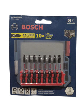Bosch CCSSQV208 8-Piece Impact Tough Square 2 in. Power Bits with Clip for Custom Case System - Image 1
