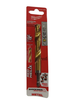 Milwaukee Electric Tool 48-89-4629 Impact Drill Bit, 1/2" Diameter x 5.12" L, 3-21/64" 35 Degree Helix Flute, 1/4" Hex Shank - Image 1