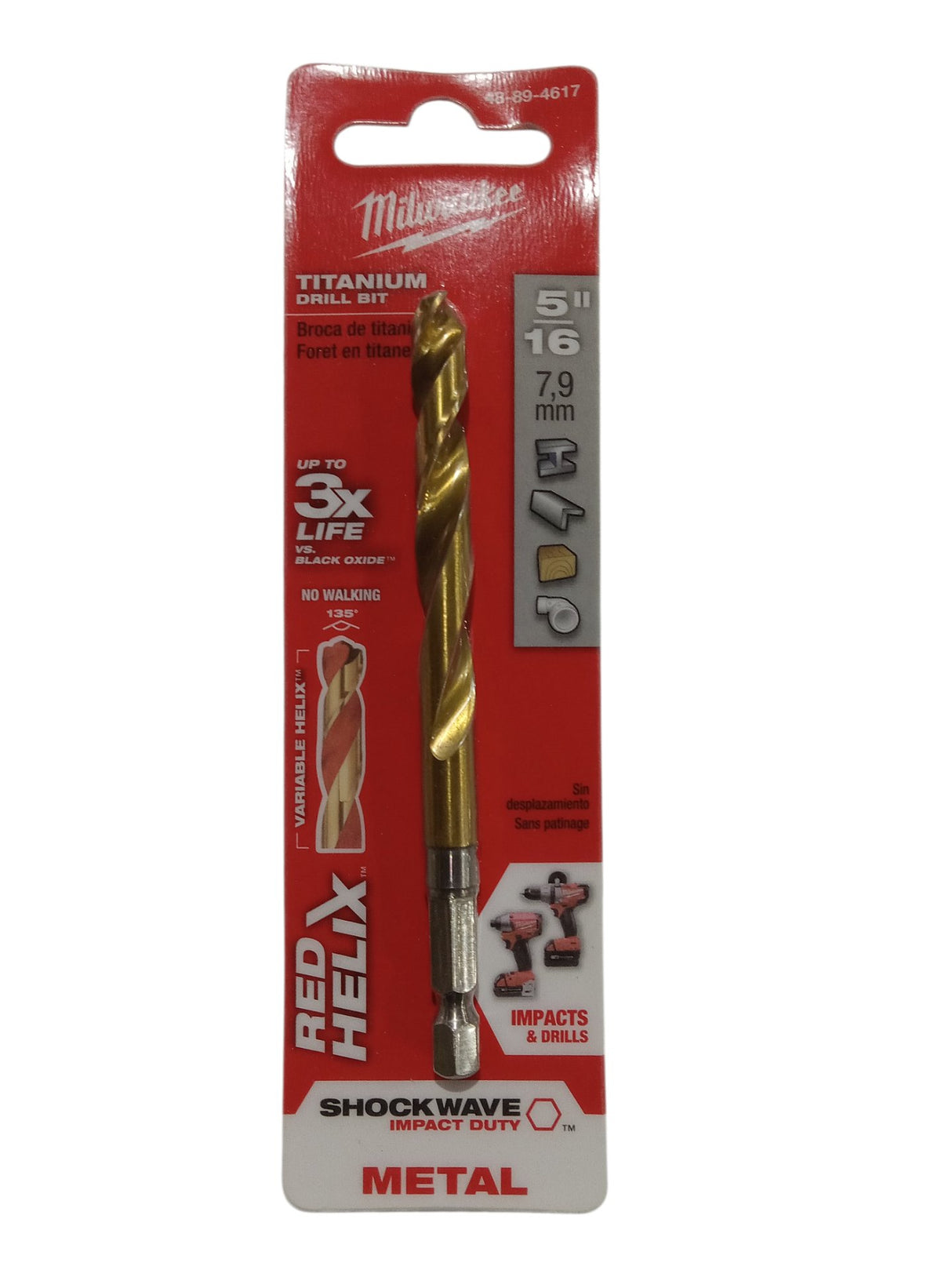 Milwaukee Drill Bit, Titanium, 5/16 in. - Image 1