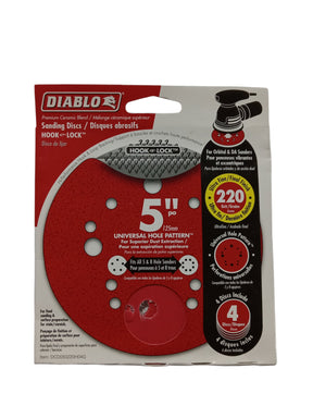 Freud DIABLO 5IN ROS DISC 220G 4PK - Image 1