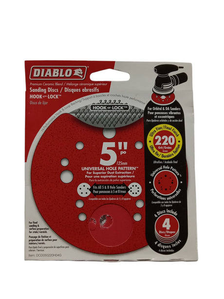 Freud DIABLO 5IN ROS DISC 220G 4PK - Image 1