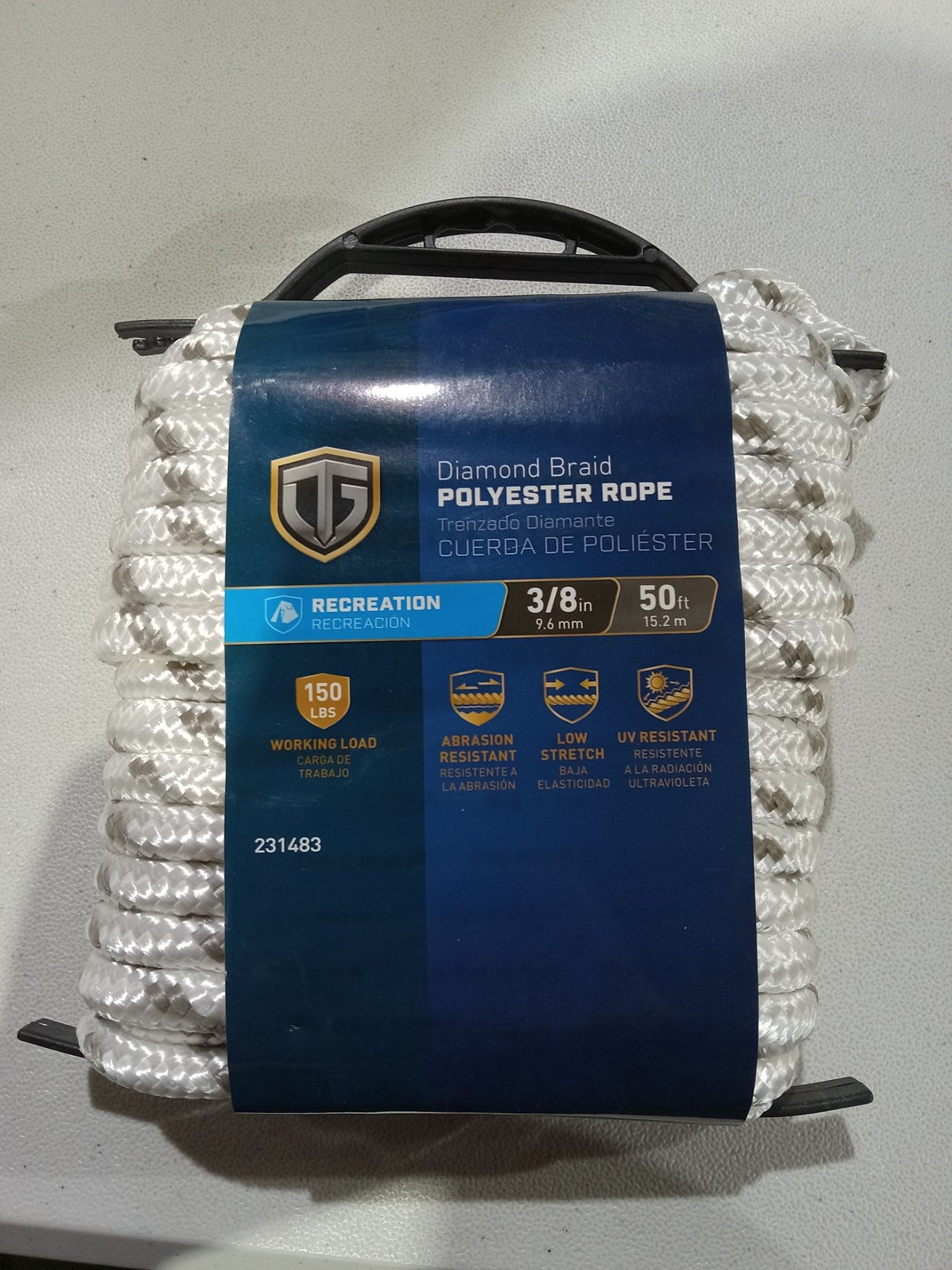 Mibro 231483 0.37 in. x 50 ft. Tru Gaurd Poly Rope - Image 1