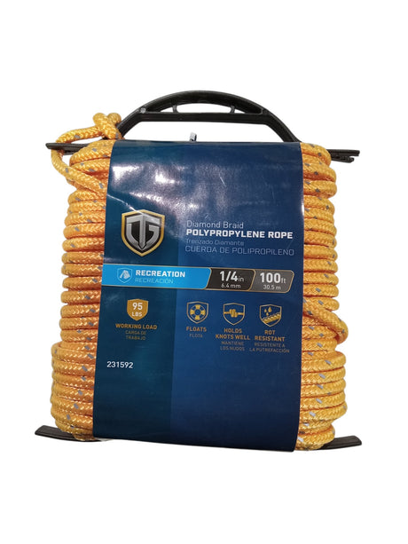 MIBRO Group (The) 642881 Reflective Poly TG 1/4x100ORG Refl Rope - Image 1