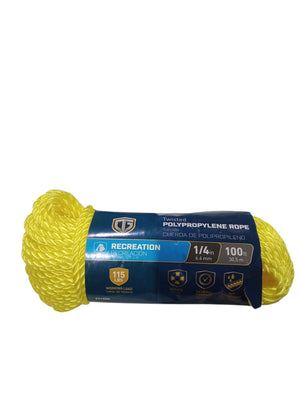 Richelieu Hardware MIBRO Group (The) 643681 Twisted Braided TG 1/4x100YEL Poly Rope - Image 1