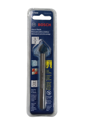Bosch GT600 1/2inch Carbide Tipped Glass, Ceramic and Tile Drill Bit, Silver - Image 1