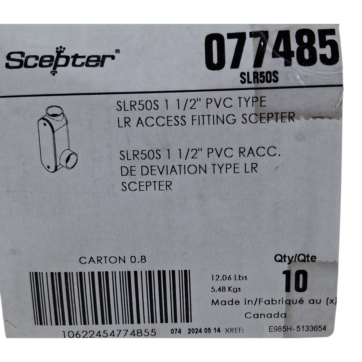 Scepter 077485 — SLR50S 1.5" PVC Type LR Access Fitting - Image 4