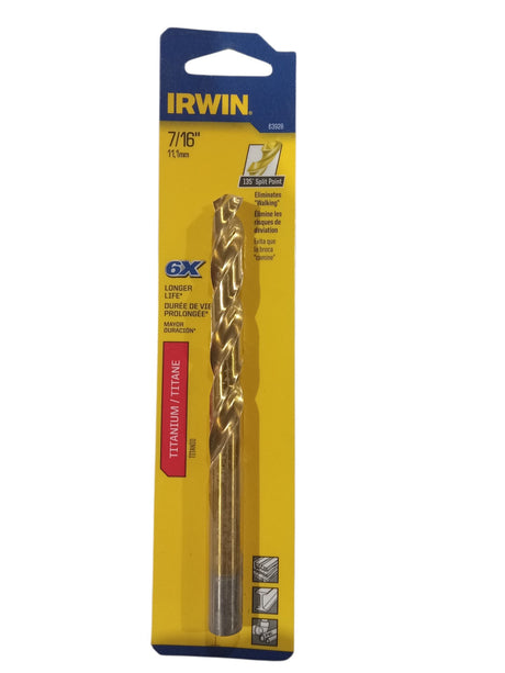 Irwin Tools Irwin Drill 7/16 TIN JL 135' CARDED - Image 1