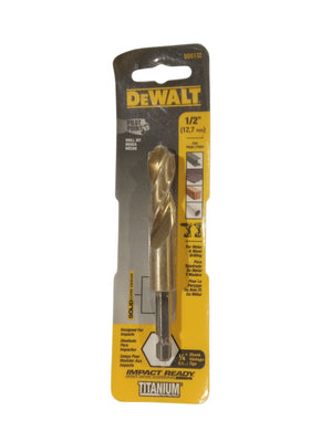DEWALT, DD5132, Impact Ready, Titanium Drill Bit, 1/2" - Image 1