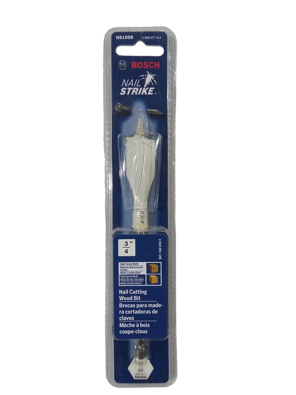 Bosch NS1009 3/4 In. x 6 In. Nail Strike Wood-Boring Spade Bit - Image 1