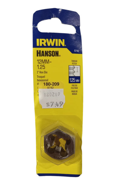 Irwin Tools Irwin 9742 Hexagon Metric Die 12mm (HCS) - Image 1