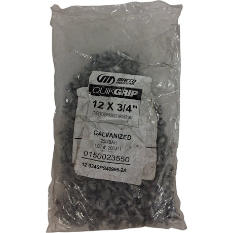 MARCO QUICKGRIP 12X3/4 GALVANIZED STITCH SCREW 250CT - Image 2