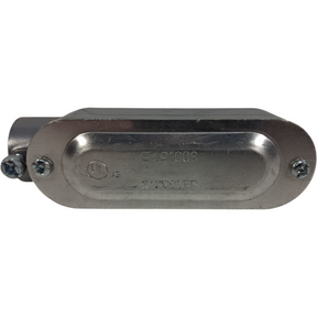 E491006 — ¾" LB Conduit Body Cover (PVC) with Screw Holes - Image 1