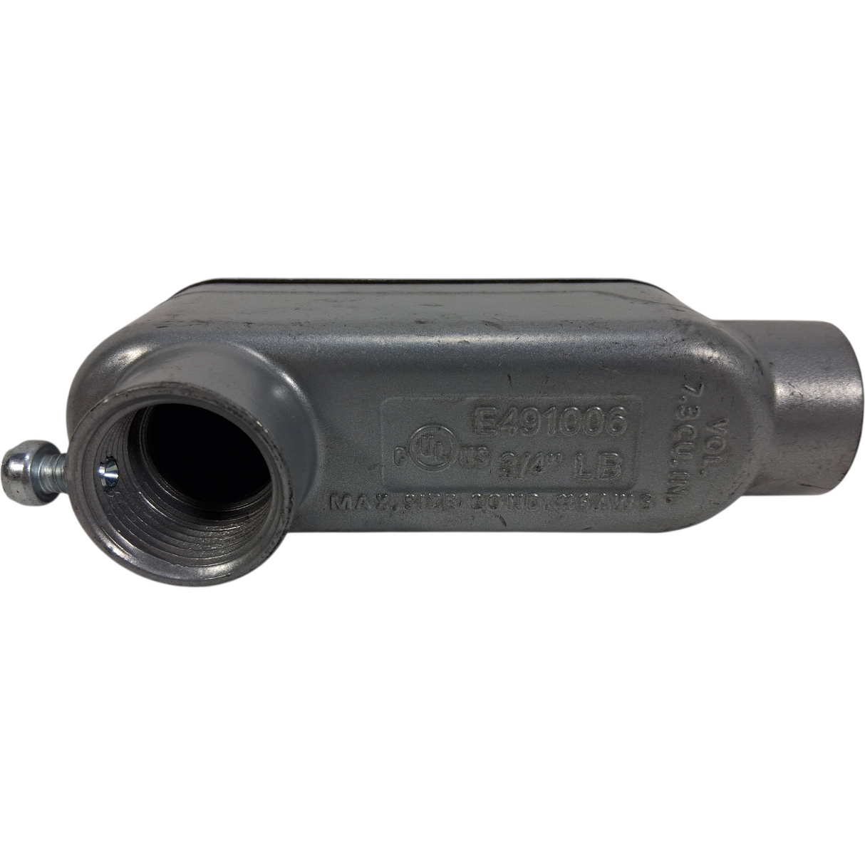 E491006 — ¾" LB Conduit Body Cover (PVC) with Screw Holes - Image 2