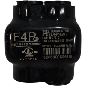 F4P IL2/0‑2 — 2/0 AWG 2‑Port Dual‑Entry Insulated Aluminum Wire Connector - Image 1