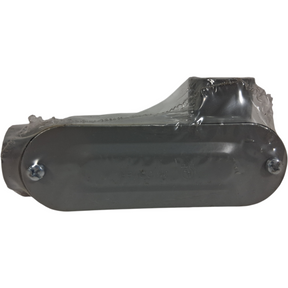 T1 — 3/4" LR Conduit Body Cover (PVC) with Screw Holes - Image 1