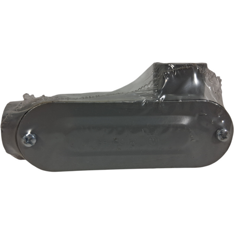 T1 — 3/4" LR Conduit Body Cover (PVC) with Screw Holes - Image 1
