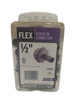Halex, 04405B, Conduit Connector, 1/2", Screw, Zinc - Image 1