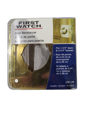Belwith Products 2081-PB 4.5 in. Polished Brass Door Reinforcer - Image 1
