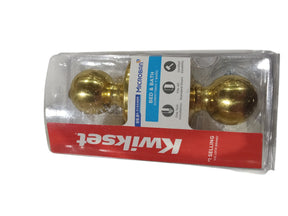 Kwikset 93001-873 Polo Bed & Bath Knob in Polished Brass - Image 1