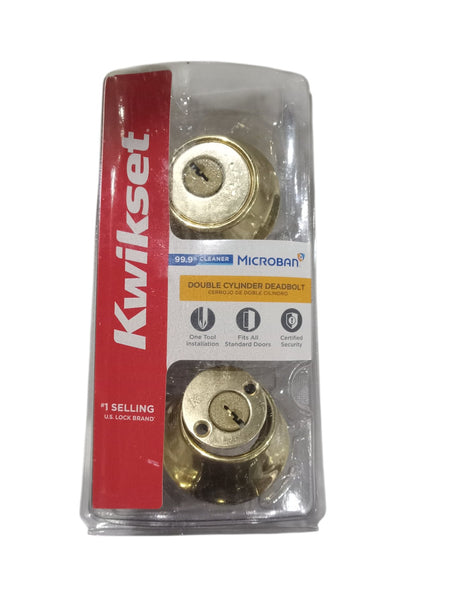 Kwikset 665 Deadbolt  Keyed Both Sides  in Polished Brass - Image 1
