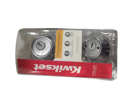 KWIKSET 96650-495 Security Double Cylinder Deadbolt, Satin Chrome - Image 1